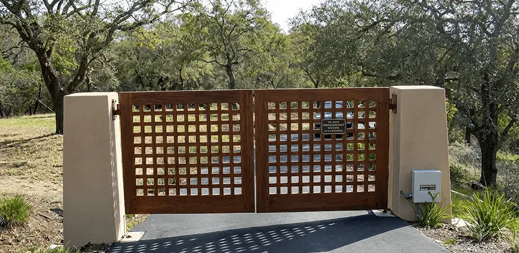 Driveway gate installation for a residential property in Sioux Falls, SD